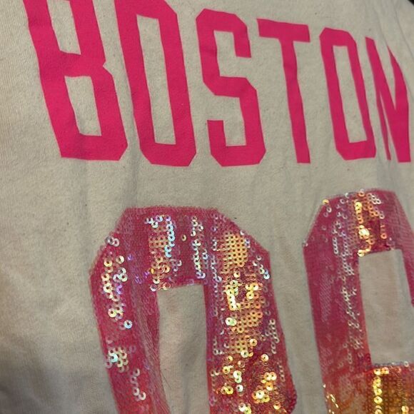 VS PINK Edl Perfect Quarter-Zip 1/4 sunset ombre iridescent sequin bling boston - Picture 4 of 10